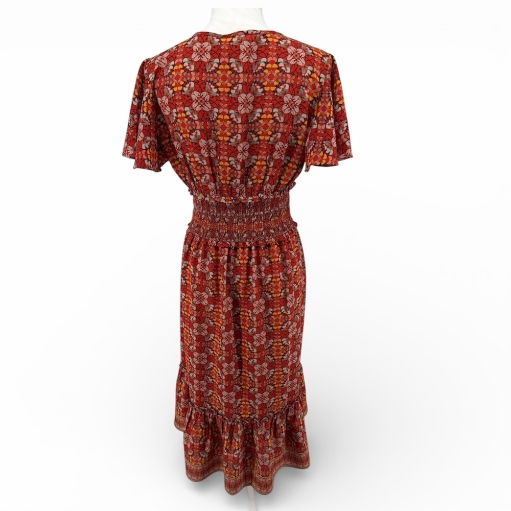 Max Studio NWT Flutter Sleeve Empire Waist Maxi Dress Short Sleeve Size Medium - Picture 2 of 13